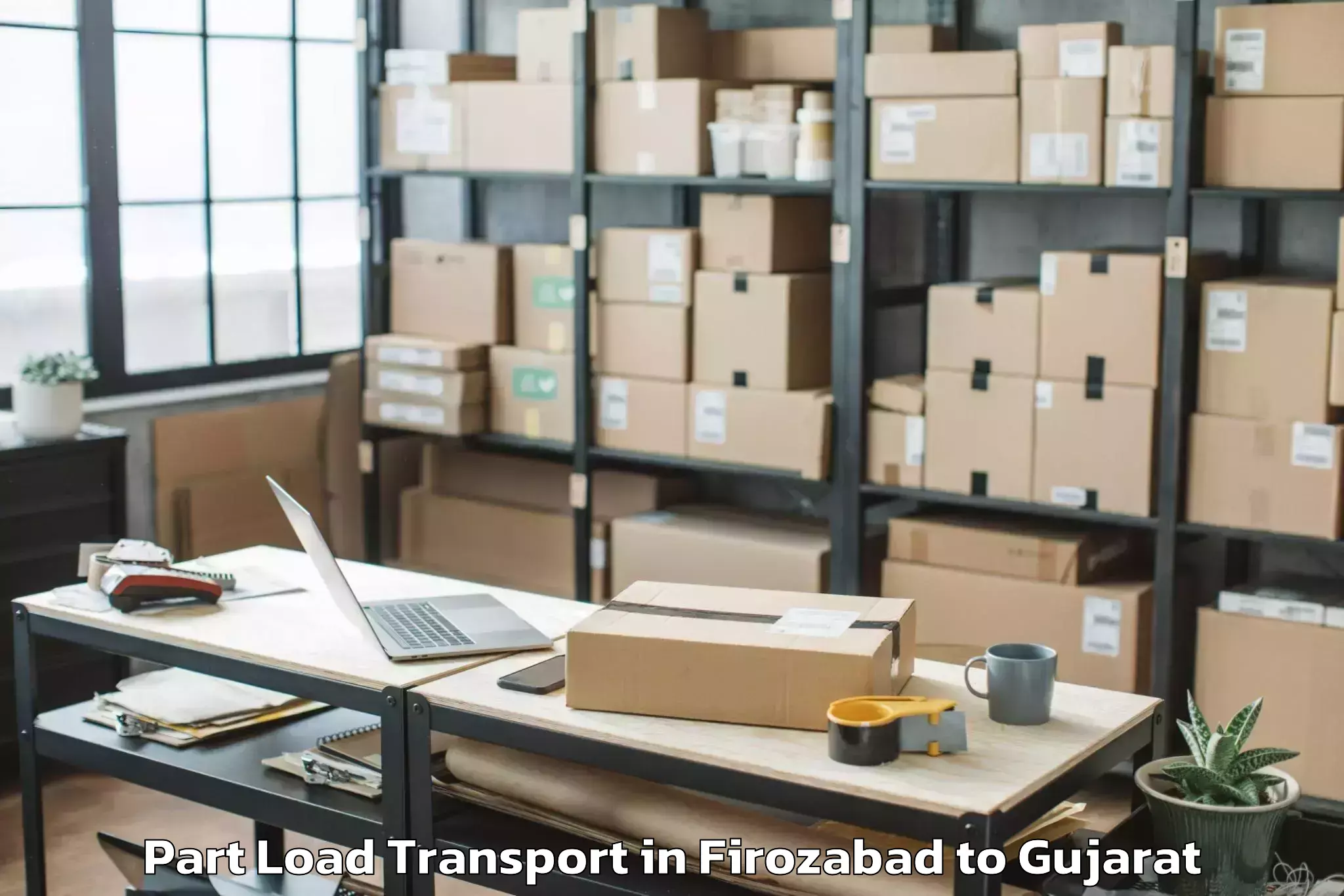 Firozabad to Khambhalia Part Load Transport